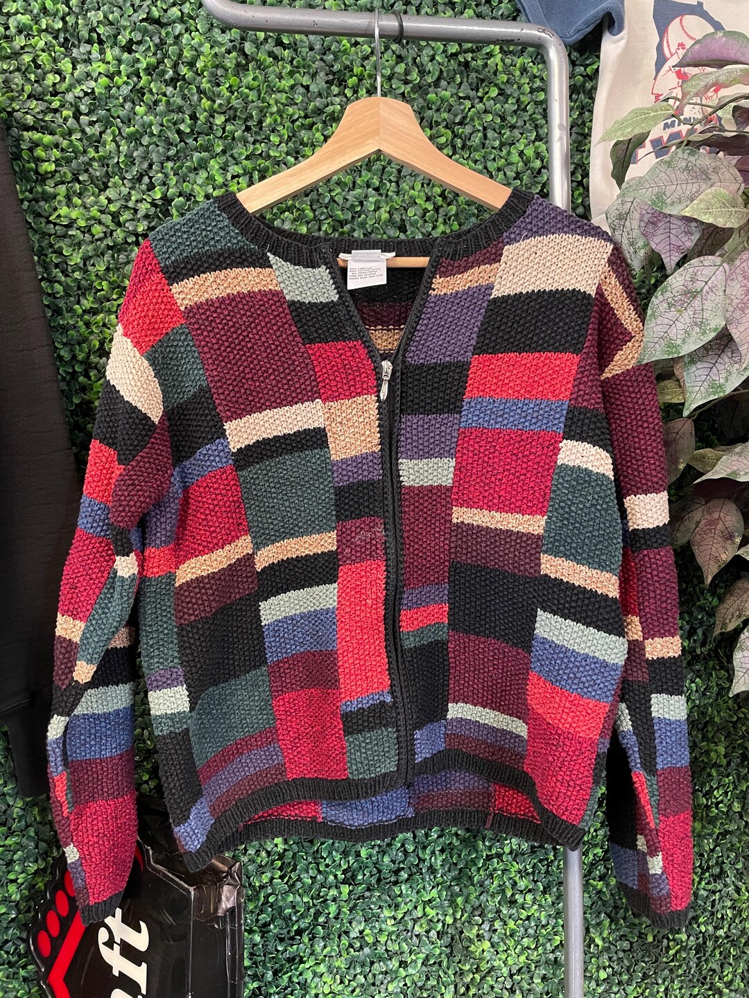 Talbots Color Style Sheet Vtg 90s TALBOTS COLOR BLOCK Sweater // Vintage Fashion Chunky Knit ...
