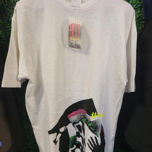vtg 90s HEET BODIES HOT Tee x-large xl // white cotton activewear streetwear athletic sports print nos abstract art retro vintage t-shirt