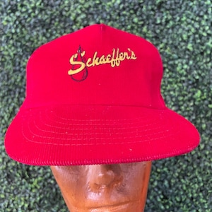 Casquette vtg Sckaeffers CORDUROY MECHANIC TRUCKER des années 70//casquette fun été ambiance camion style vintage k produits bon état fabriqué aux États-Unis dans les années 80
