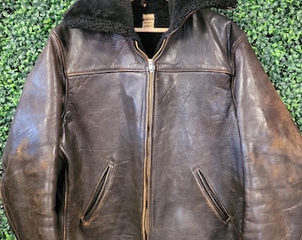 90年代ヴィンテージ 米軍 B3 ボンバージャケット：シープスキンレザー