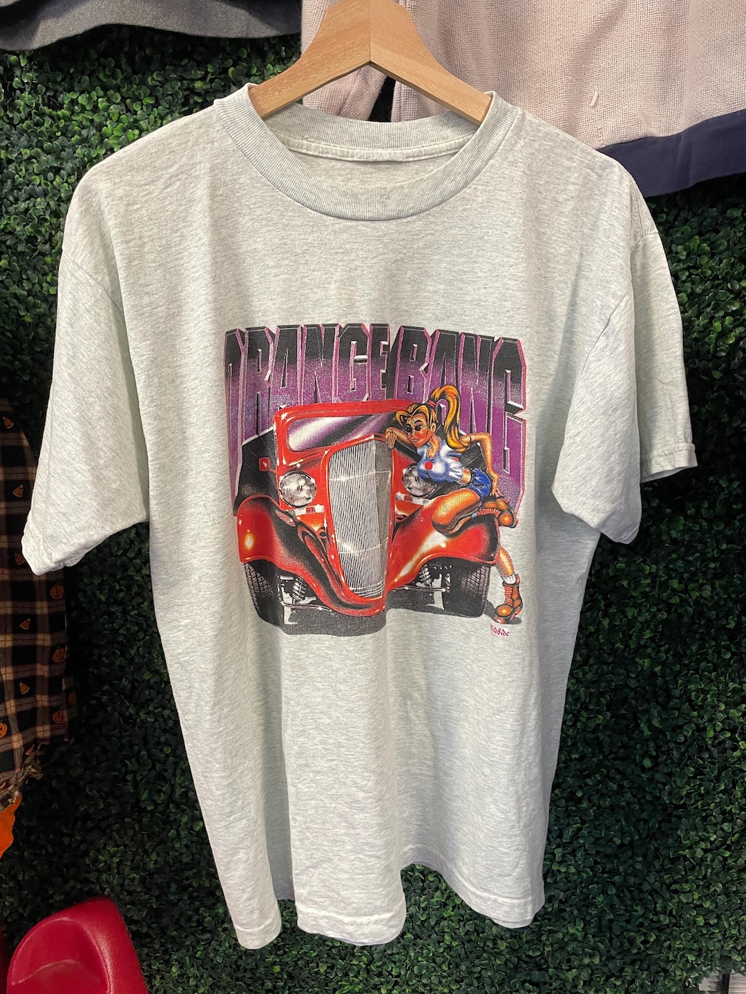 Vtg 90s ORANGE BANG COUPE Tshirt Large // Vintage Low Rider