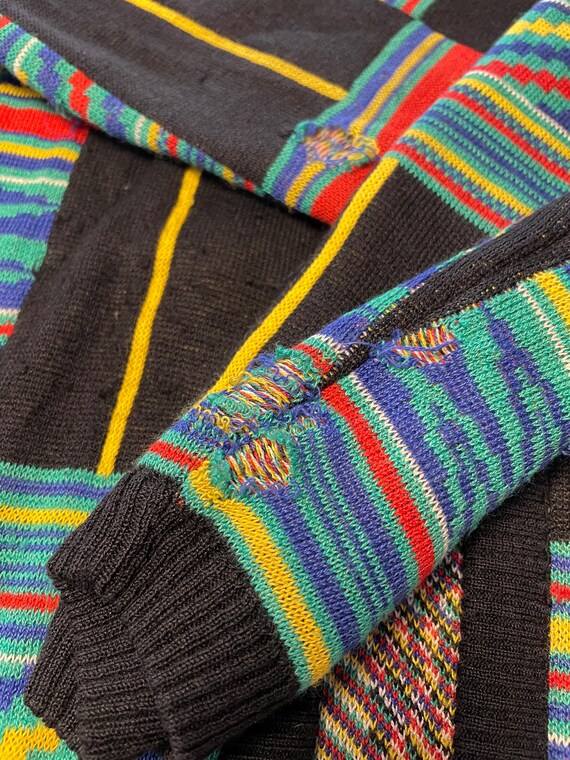 vtg GIVENCHY PATTERNED RAINBOW Sweater Cardigan /… - image 5