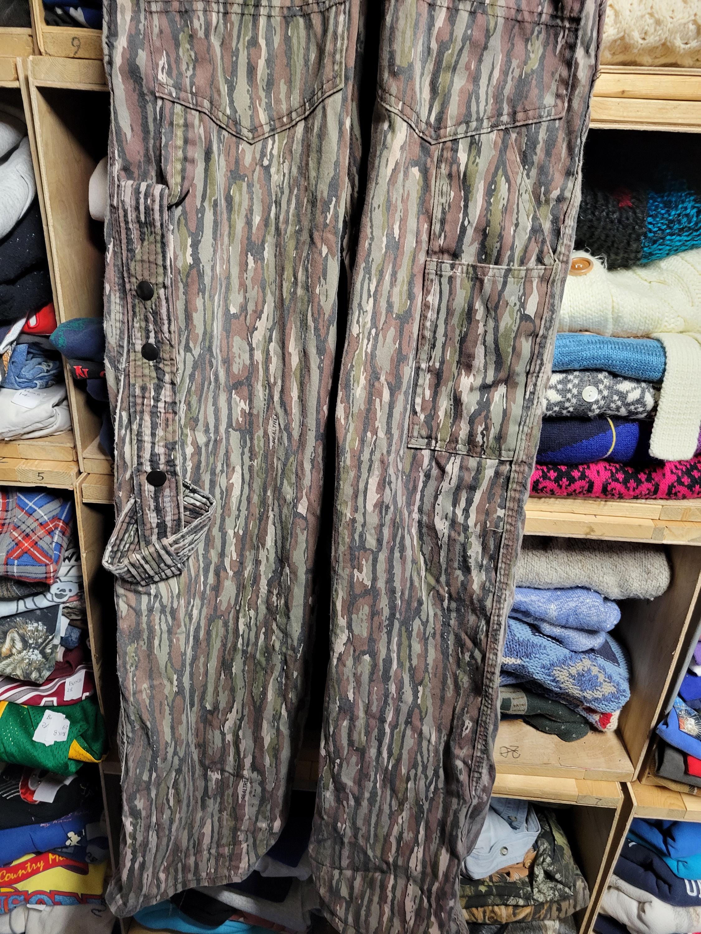 Vtg REALTREE CAMO HUNTING Overalls 36x29 // Outdoors Nature