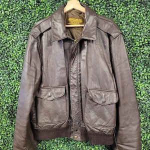 70s A2 Type Leather Jacket - Etsy