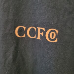 vtg FILSON CCFC OUTDOORS Tee X-Large // hunting hiking casual dark forest green yellow print boxy loose fit axe vintage t-shirt Seattle image 3