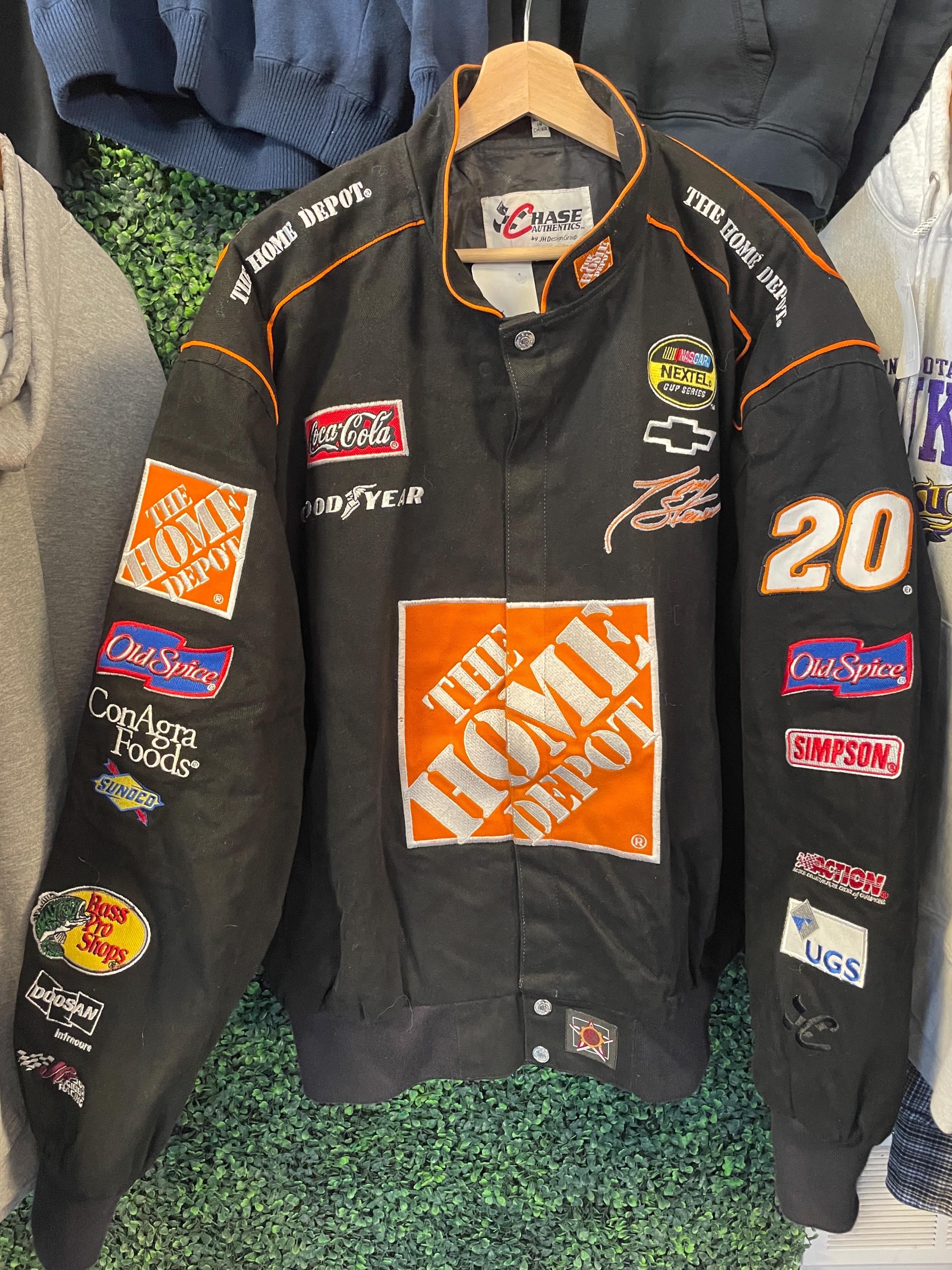 【年末セール】激レア。ナスカー HOME.DEPOT レーシング チームJKT チェイスオーセンティック レーシングジャケット HOME DEPOT ホームデポ
