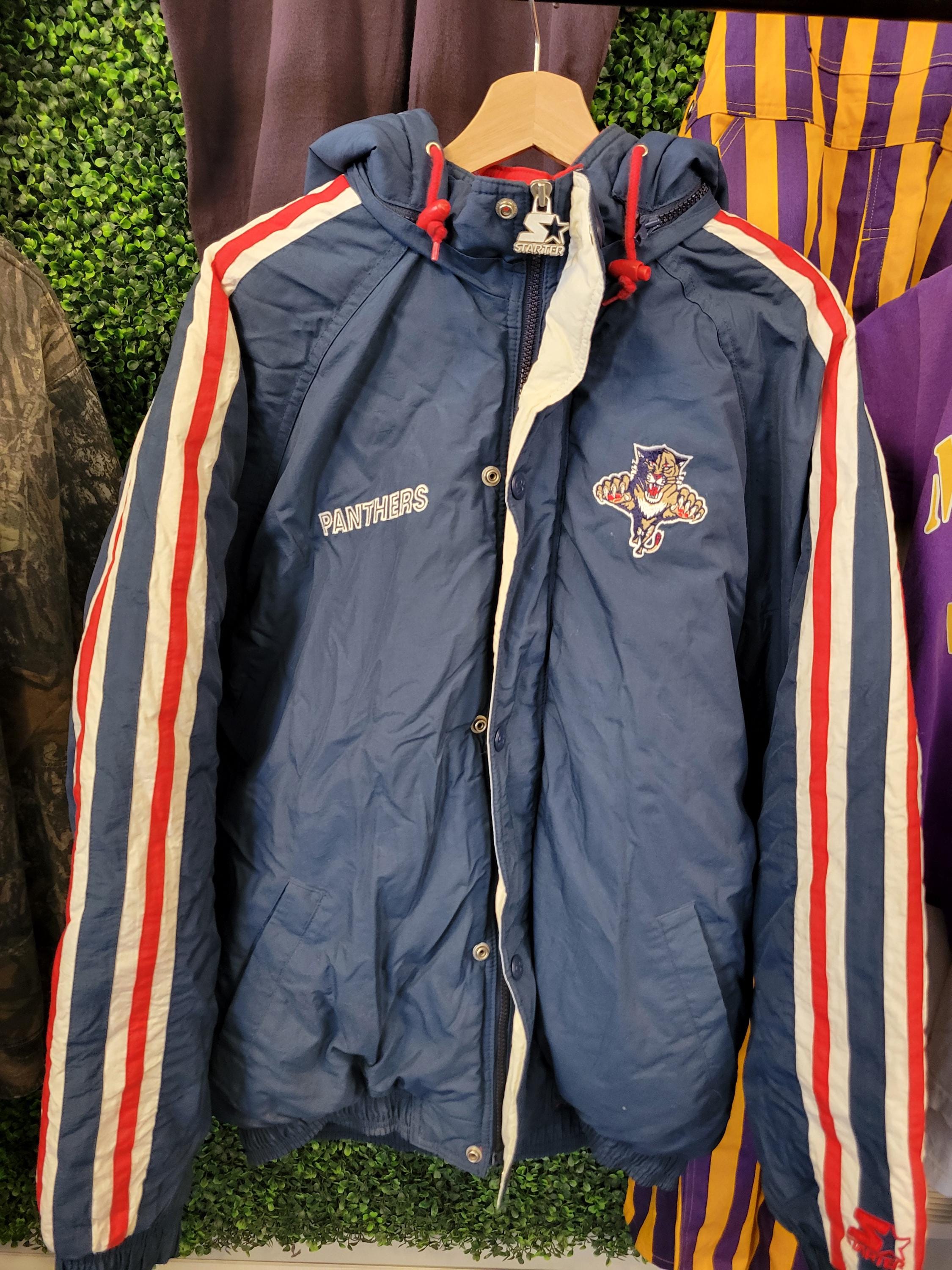 Vtg 90s FLORIDA PANTHERS STARTER Jacket Large // Sports Fan Hockey