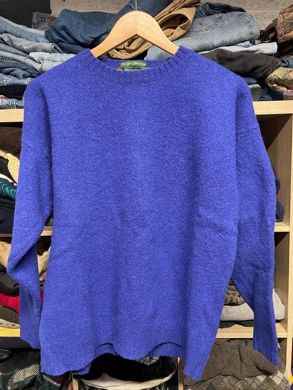 vtg 90s ABERCROMBIE & FITCH KNIT Sweater L // vintage fashion chunky essential purple library grandma comfy fall fuzzy comfortable abstract