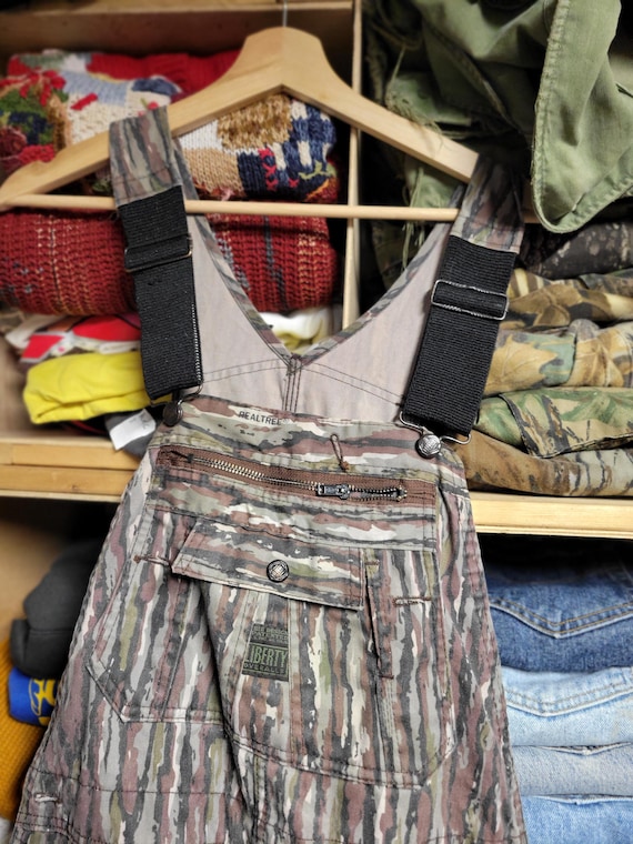 Vtg REALTREE CAMO HUNTING Overalls 36x29 // Outdoors Nature