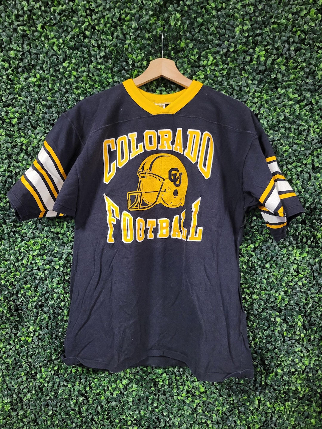 Vtg 70s COLORADO FOOTBALL JERSEY Tee Large // Vintage Russell