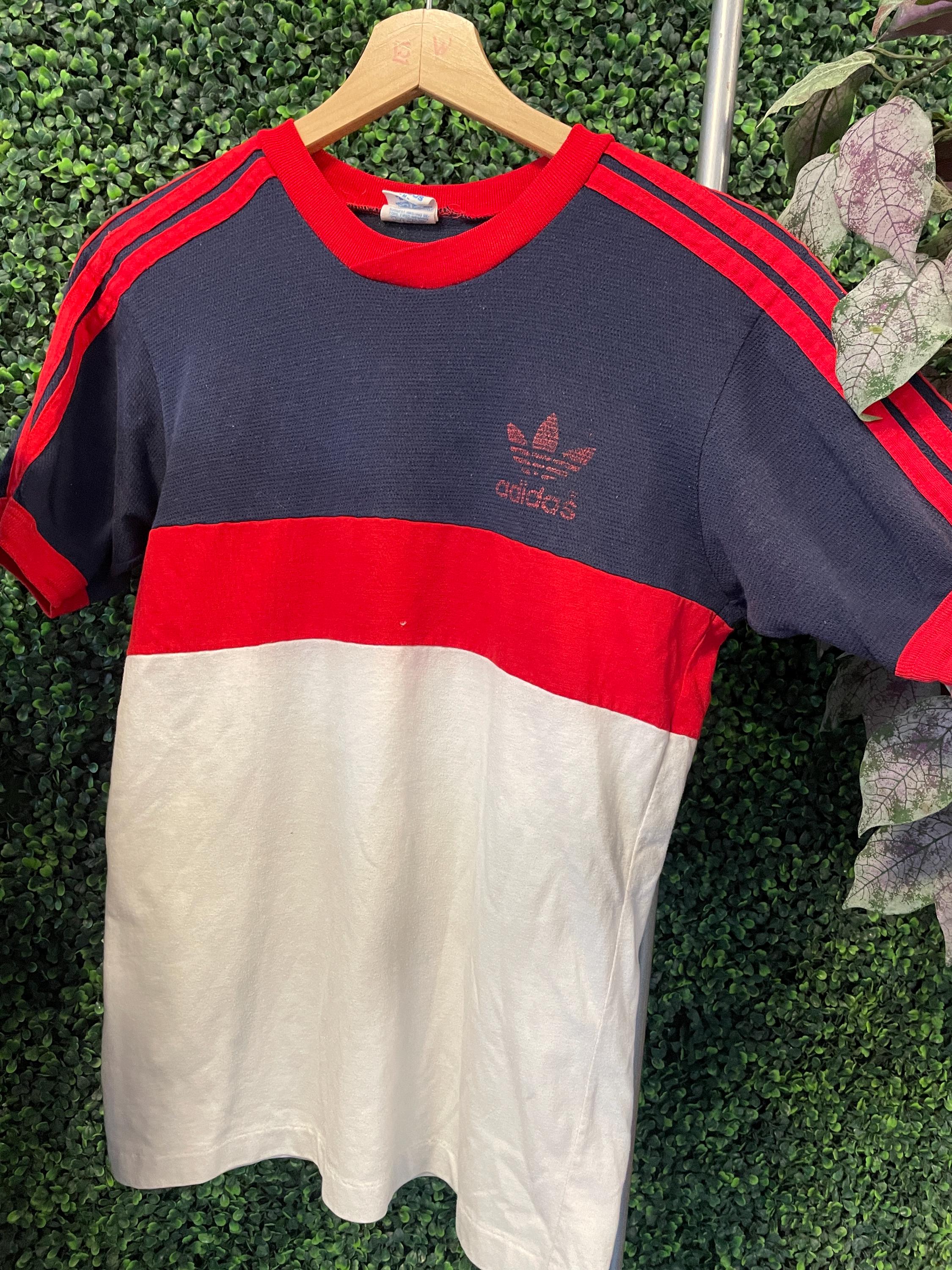 Adidas Shadow Stripe Numbering Game Shirt Old Clothes Toneda