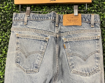 Vaqueros Levi Strauss 517 de pierna recta, vintage, con etiqueta 36 // denim azul lavado medio, años 90, vaquero, ranchero, etiqueta naranja, ropa de trabajo, estilo western, vintage, hecho en EE. UU.
