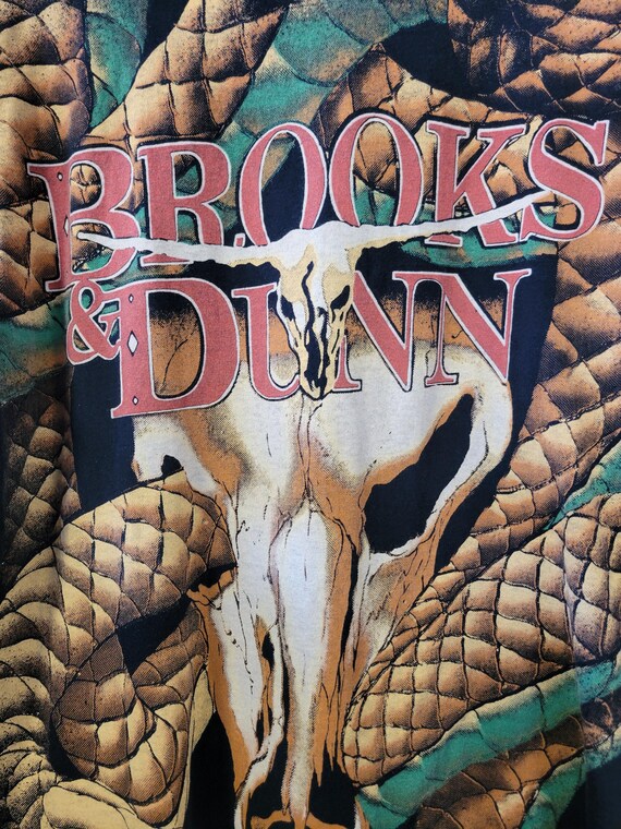 vtg BROOKS & DUNN SNAKE Aop Tee Large // 90s cott… - image 2
