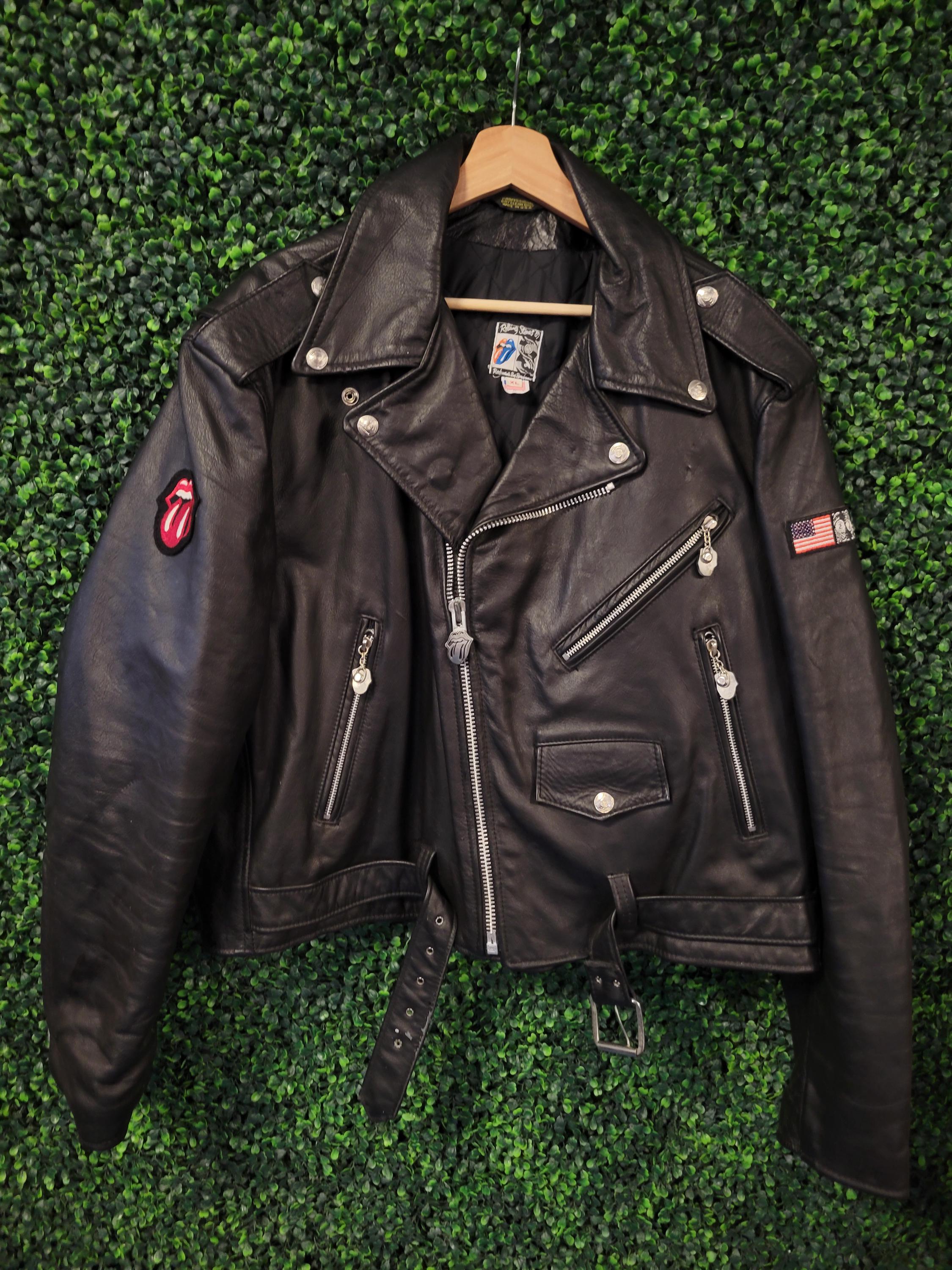 Rolling Stones Leather Jacket - Etsy UK
