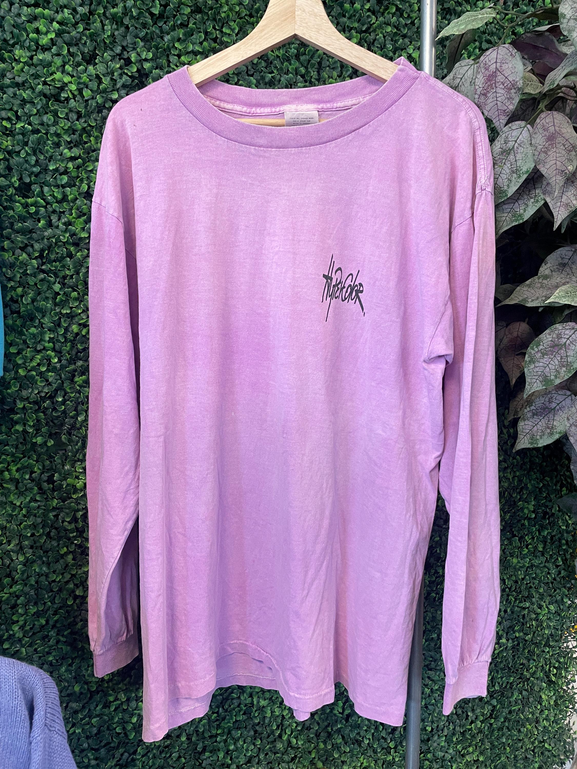Vtg 90s HYPERCOLOR LONG SLEEVE // Vintage Fashion Tee Shirt Color