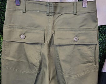 PANTALON MILITAIRE OG-507 vtg taille 30 x 25//petit utilitaire de guerre du Vietnam vert olive plissé rétro vintage Og-107 militaire usmc usn extérieur baggy