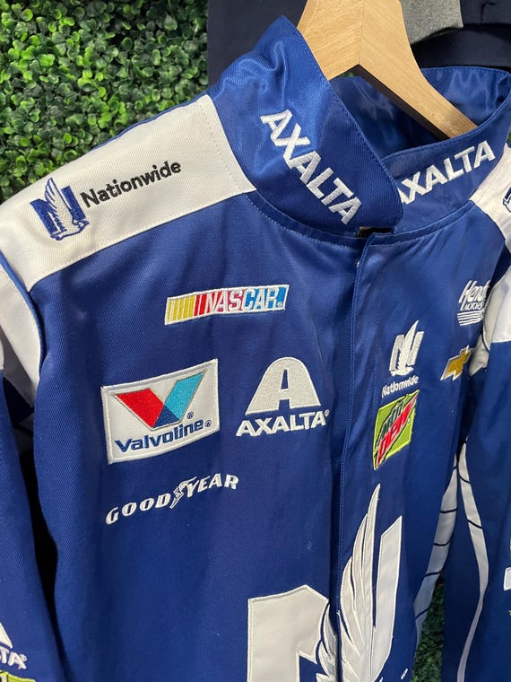 Vtg 2000s DALE EARNHARDT Jr NASCAR Jacket // Vintage Racing Blue