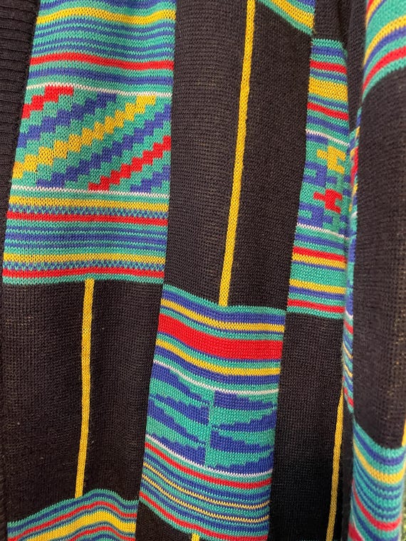 vtg GIVENCHY PATTERNED RAINBOW Sweater Cardigan /… - image 3