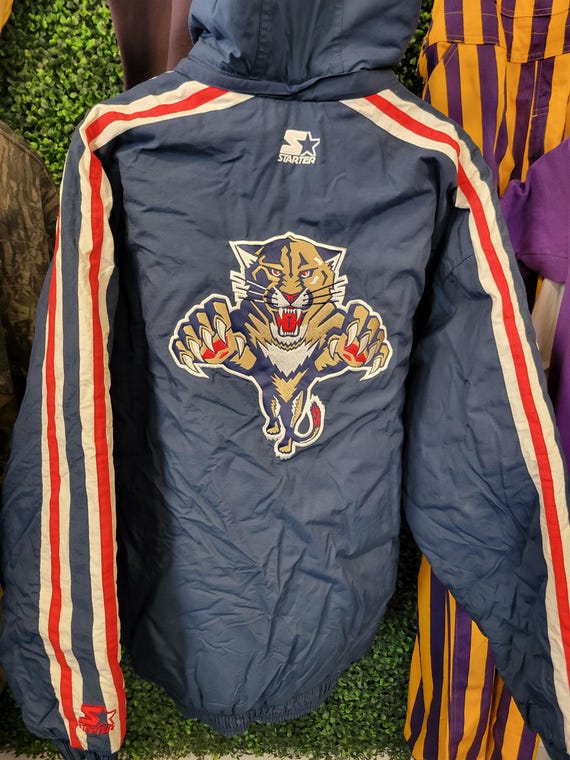 Vtg 90s FLORIDA PANTHERS STARTER Jacket Large // Sports Fan Hockey