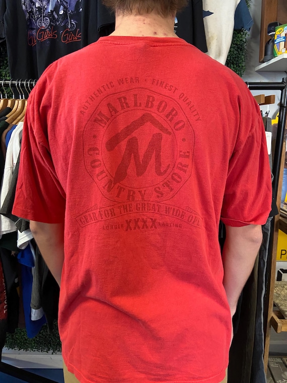 Vtg 90s MARLBORO POCKET LOGO Tshirt Large // Vintage Cool