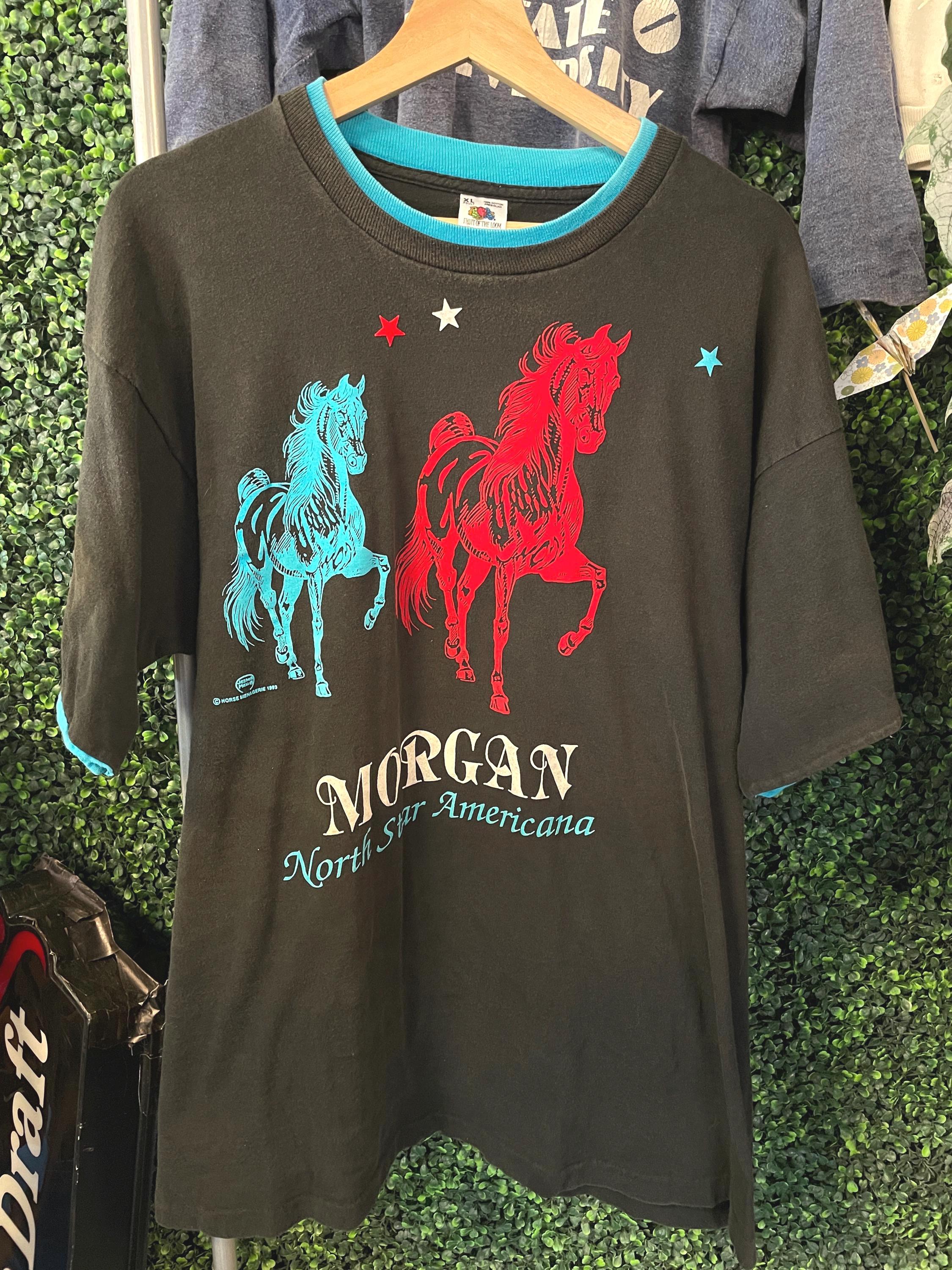 house on the hill L/S Tee Brown Horse 80