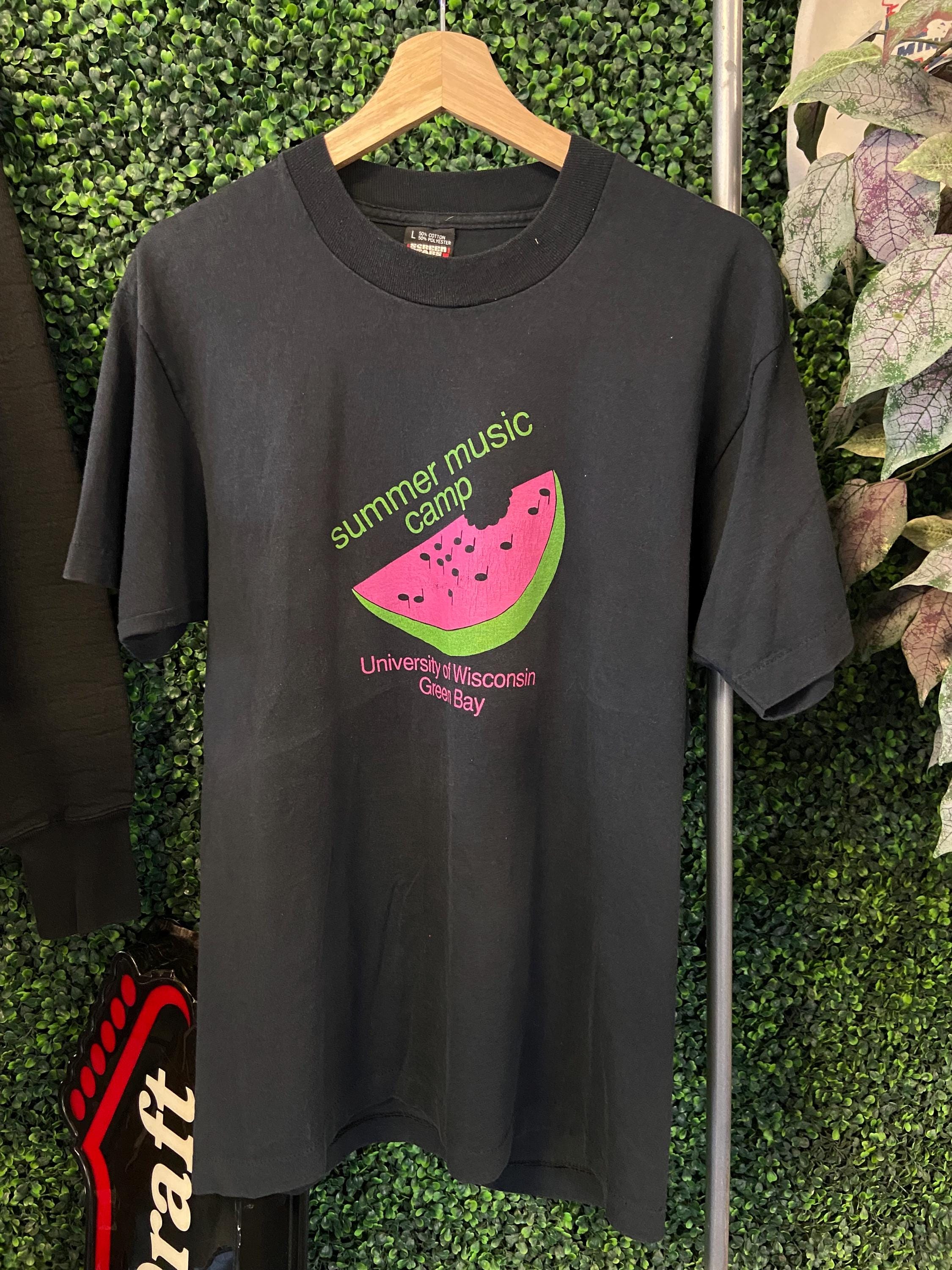 Vtg 80s WISCONSIN SUMMER MUSIC Camp Tee L // T-shirt Vintage Piano