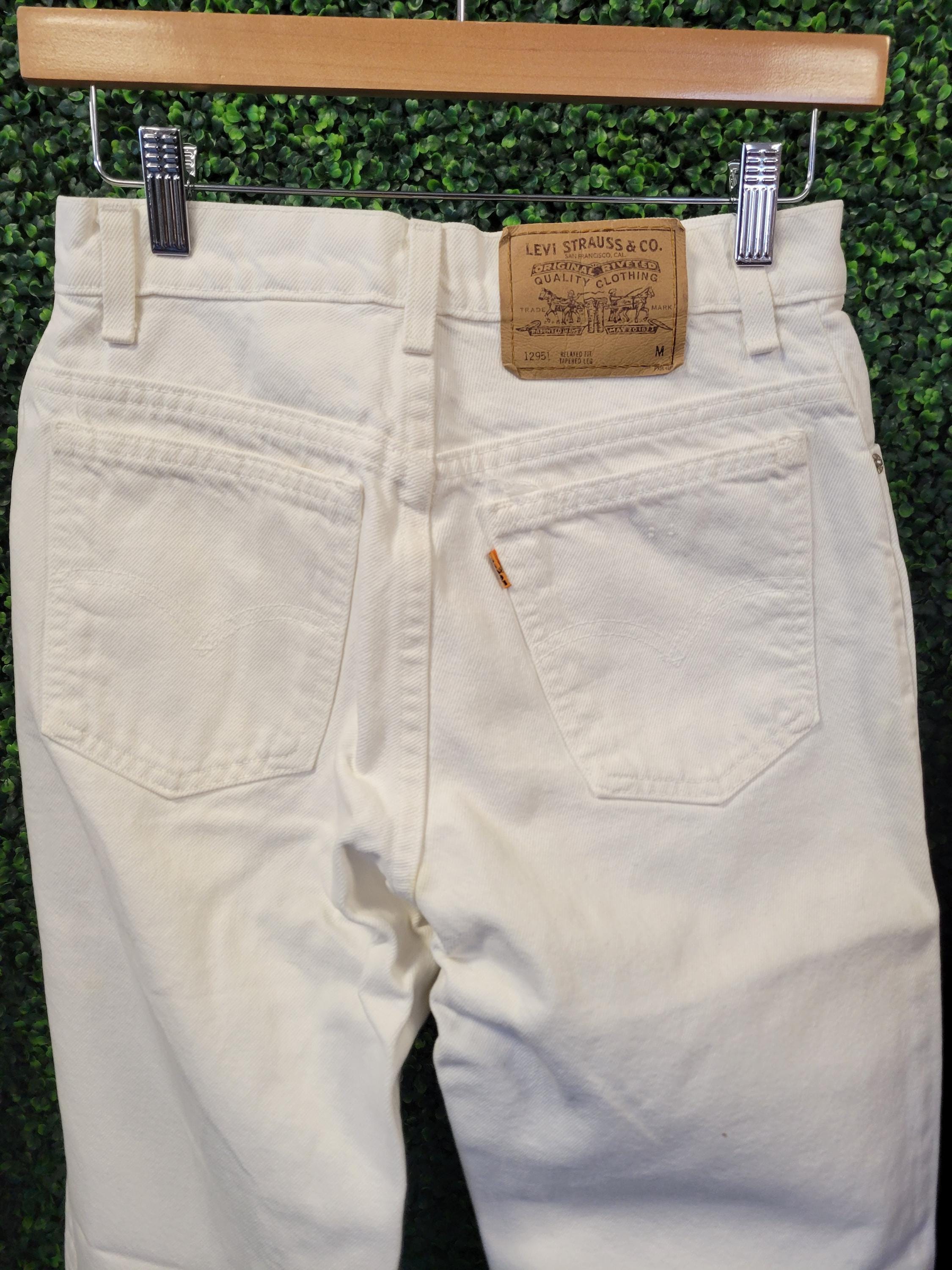 Vintage White Levis 505 - Etsy Canada