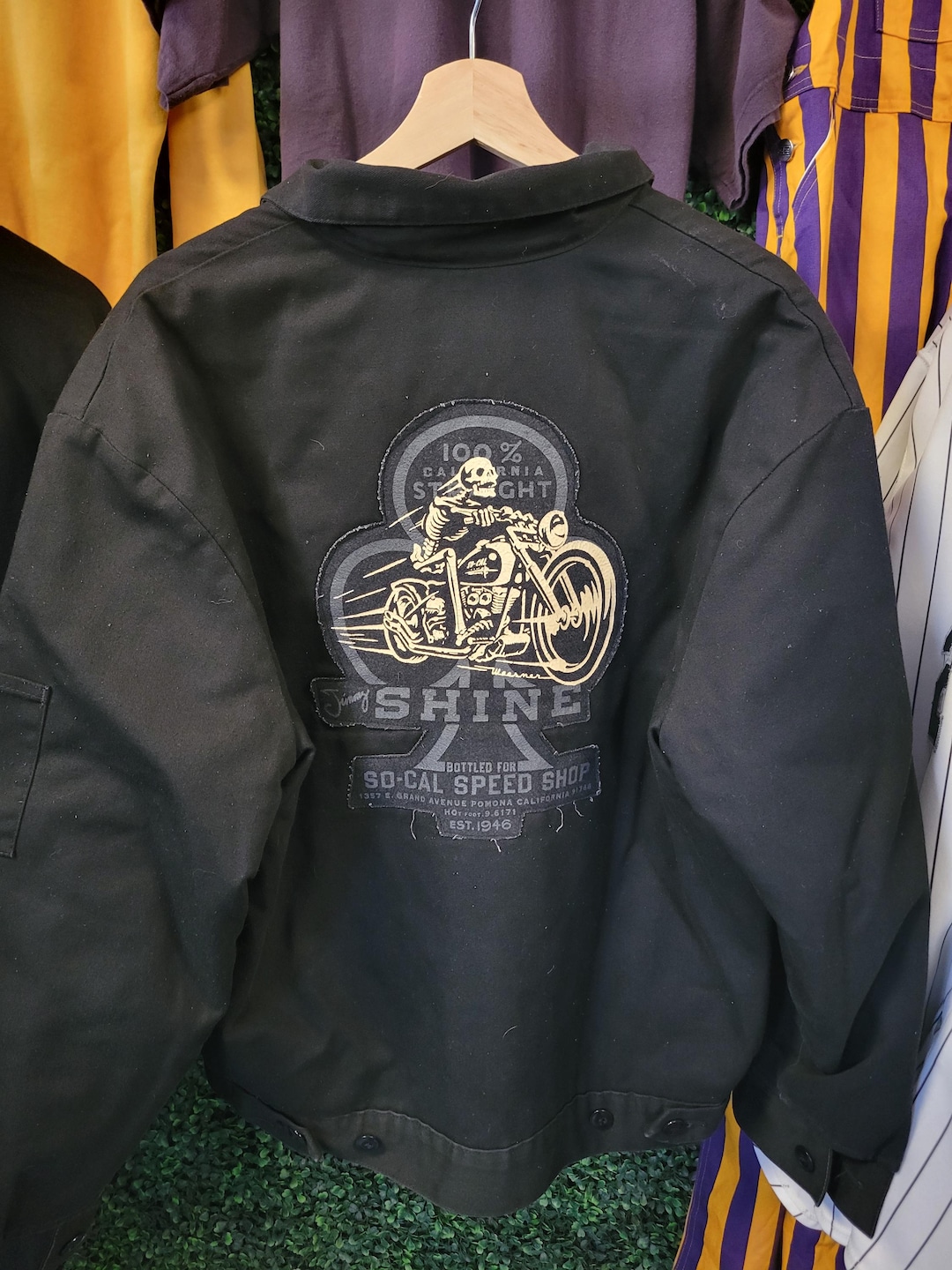 BUFFALO TRACE／90s VINTAGE／BLACKダックジャケット Vtg 90s SOCAL SPEED SHOP Jacket Large // Black Dickies Workwear
