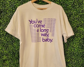 vtg VIRGINIA SLIMS cigarette Tee X-Large // white come a long way baby 80s boxy regular fit authentic vintage t-shirt fruit of loom usa made