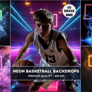 Basketball Digital Backdrops for Sports Photography, Basketball Background For Basketball Banner, School Sports, & Senior Portrait Photo