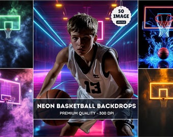 Cenários digitais para fotografia de basquete: fundos para banners esportivos (JPG)