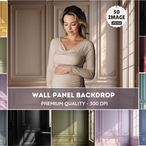 50 Panel Wall Digital Backdrops, Maternity Backdrop Overlays, Studio Backdrop Overlay, Room Backgrounds, Fine Art Texture Photoshop