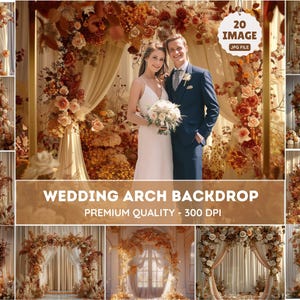 Wedding  Floral Arch Digital Backdrops, Maternity Wedding Portrait Photography Overlays, Studio Digital Background, Photoshop Overlays