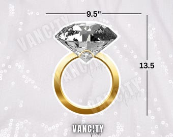 Wedding Ring Photobooth Prop | 6mm PVC | Photobooth Single Sided Prop | ReadyMadeProp