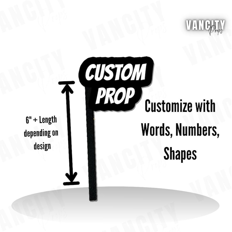 Customizable Photo Booth Stick Prop: Words, Numbers, Shapes - Etsy