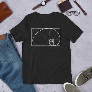 Fibonacci Spiral T-Shirt, Golden Ratio Shirt, Math Lover Gift, Sacred Geometry Tee, Fibonacci Math Shirt, Science Nerd T-Shirt