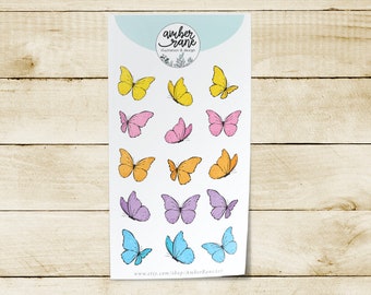 Colorful Butterfly Sticker Pack Garden Spring Summer Cute Stickers Planner Pretty Butterflies