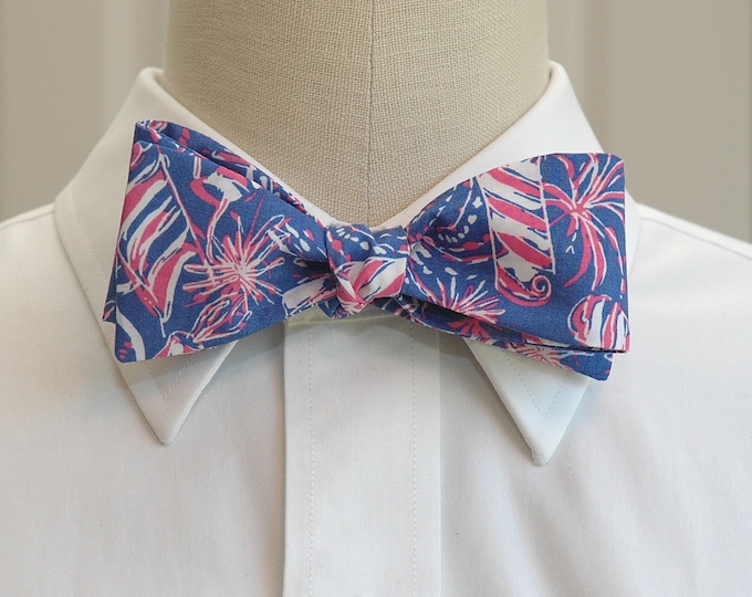 Bow Tie, blue, pink, white, fireworks, wedding, 4th July, Independence Day, celebration, party, prom, formals, rockets, patriotic