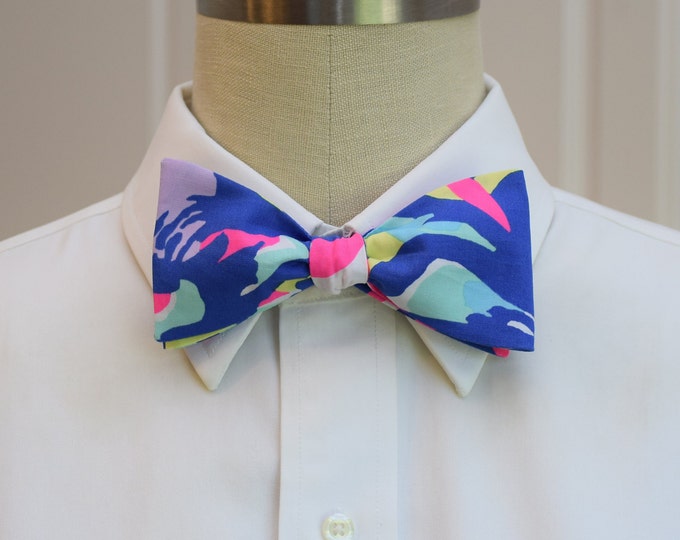 Bow Tie, retro cobalt, aqua, hot pink, lilac, wedding bow tie, groom bow tie, groomsmen gift, Kentucky Derby bow tie, tuxedo accessory