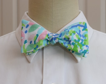 Bow Tie, groom/groomsmen bow tie, wedding bow tie, pale pink/blue/green/aqua,  prom/formals bow tie, tuxedo accessory, ocean, beach