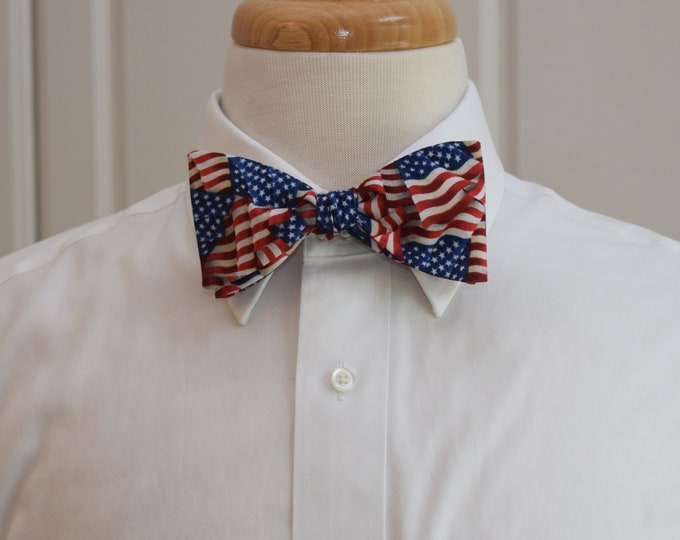 Bow Tie American flag, patriotic bow tie, US flag bow tie, July 4th, Old Glory bow tie, red, white and blue, Independence Day bow tie