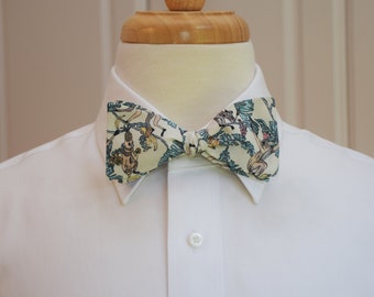 Monkey, Palm Trees, Treetop print, Liberty London Bow Tie, Tana Cotton Lawn