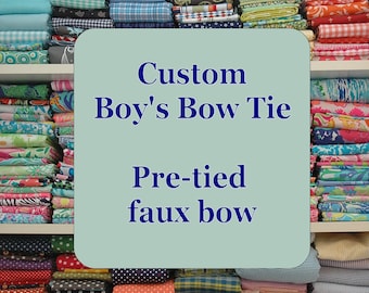 Boy's Bow Tie, Custom Made to order, father/son matching bow ties, wedding, toddler bow tie, ring bearer bow tie, infant - 10 year old sizes