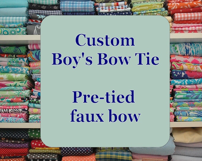 Boy's Bow Tie, Custom Made to order, father/son matching bow ties, wedding, toddler bow tie, ring bearer bow tie, infant - 10 year old sizes