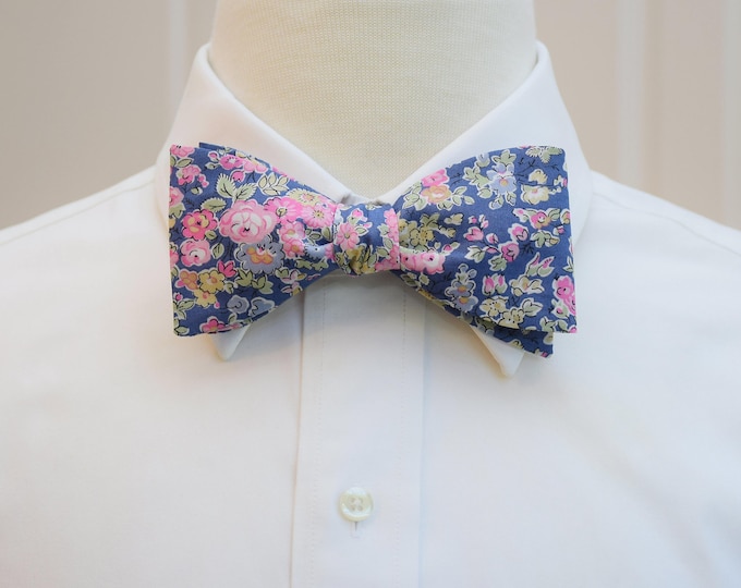 Bow Tie, Liberty of London, lavender/pink/sage floral Tatum print bow tie, groomsmen/groom bow tie, wedding bow tie, tux accessory