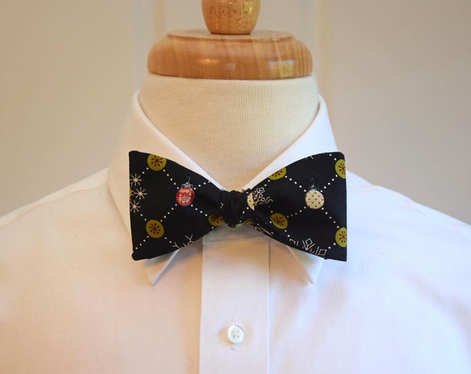 Bow Tie, black, Christmas ornaments, holiday party bowtie