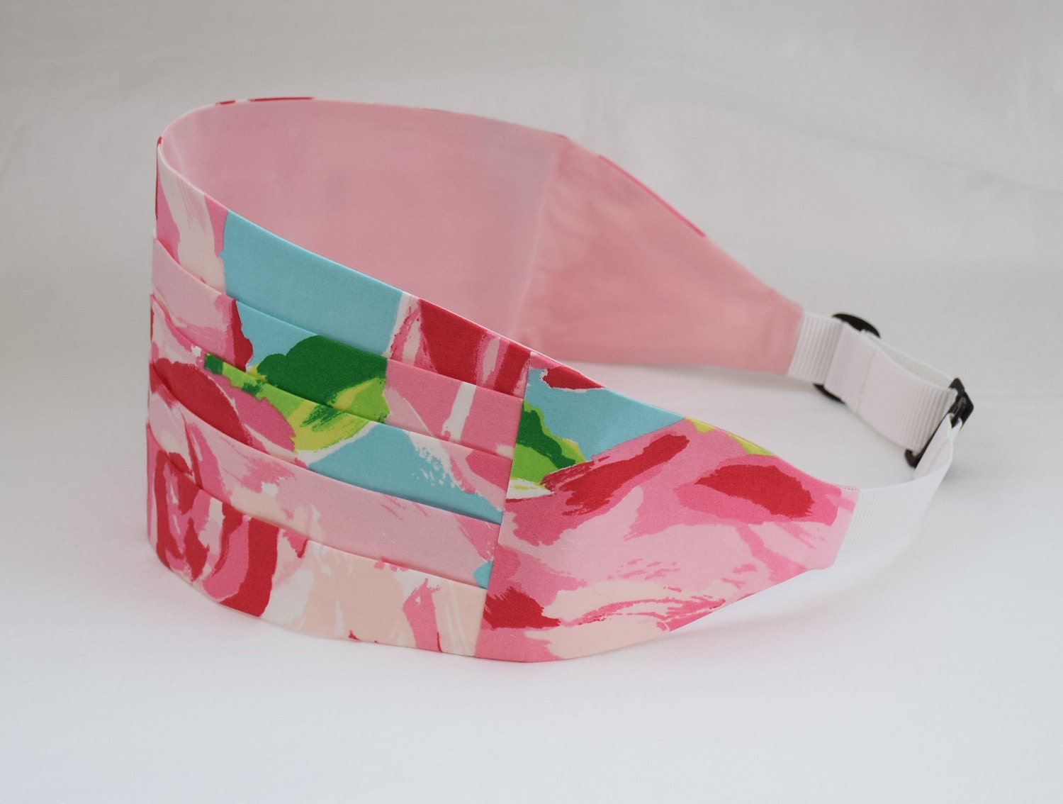Cummerbund & Bow Tie, pink First Impressions Lilly print, groom formal