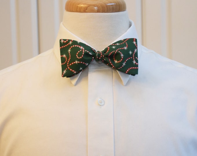 Bow Tie, Liberty of London, Festive Sparkle, green, red, holiday lights, Christmas bowtie