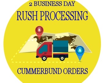 Rush Order Processing: 2-Day Cummerbund Production, CCADesign cummerbund orders ONLY
