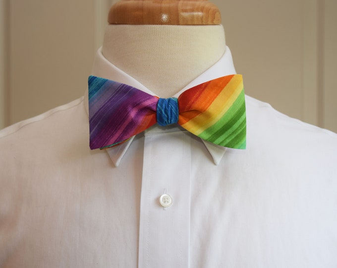 LGBTQ Bow Tie, rainbow, gay Pride, LGBT Pride, Rainbow Pride bow tie, wedding, wedding party, gift, prom, tuxedo accessory